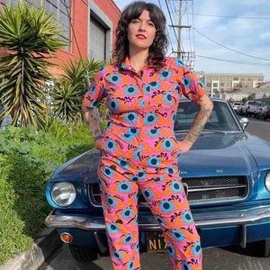 Nooworks Coveralls Psychedelic Eyes print
